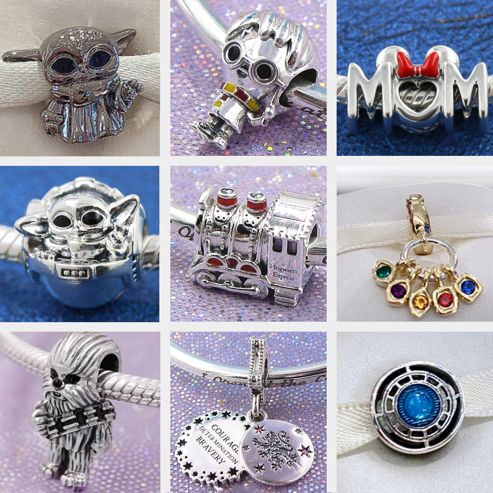 

925 Silver Fit Pandora Charm 925 Bracelet Beads Little Girl Astronaut vengadores charms set Pendant DIY Fine Beads Jewelry