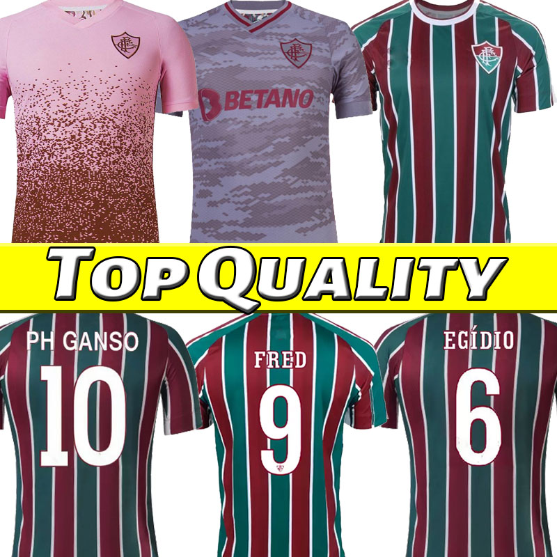 

2022 Fluminense home soccer jerseys 2021 NENE FRED PH GANSO MARCOS PAULO football jersey CALEGARI MIGUEL KAYKY sports wear camisa de tricolor man third shirts NINO, Special