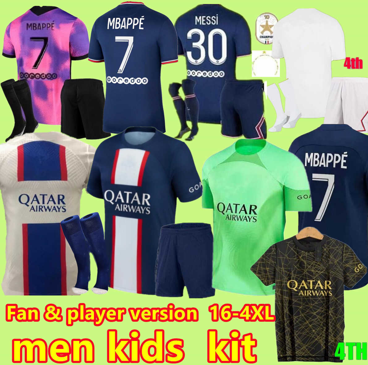 

adults kids kit 21 22 23 PSGs MBAPPE soccer jerseys 2021 2022 2023 DI MARIA WIJNALDUM SERGIO RAMOS HAKIMI fourth Maillots football kit, 2223 home