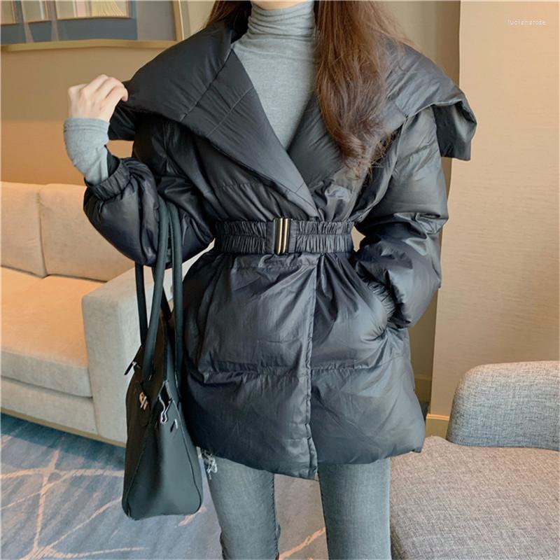 

Women's Down & Parkas Alien Kitty 2022 Winter Jacket Women Bread Clothes Fashion Elegant Korean Style Long Sleeve Thick Warm Female Coat Luc, Black
