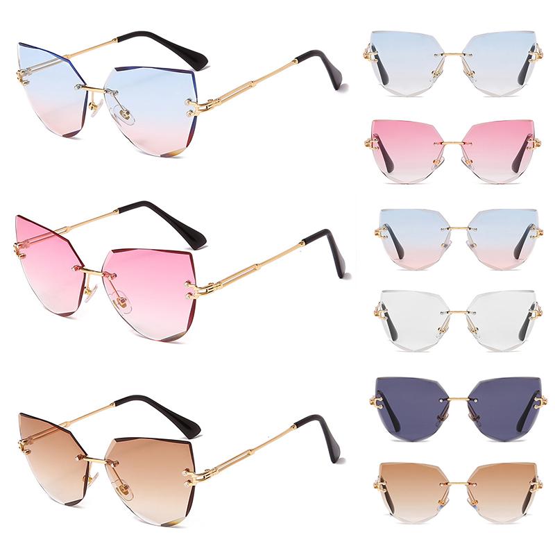 

Sunglasses Fashion Gradient Trimmed Rimless All-match Exquisite Fashionable INS Decorative GlassesSunglasses