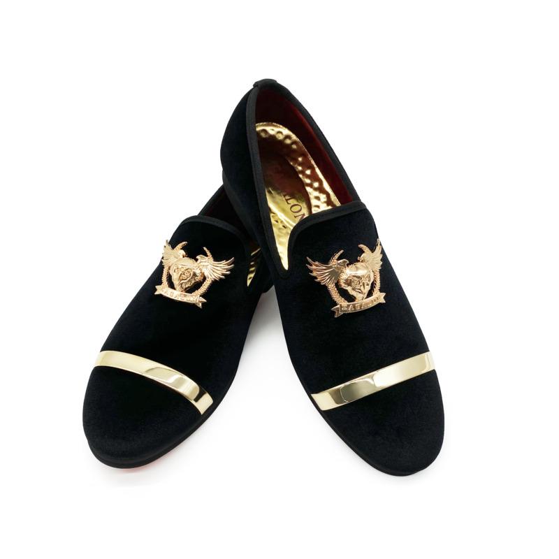 

Dress Shoes NXY Spring Moccasins Loafers Men Velvet Party Wedding Europe Style Embroidered Black Slippers Driving Shoe