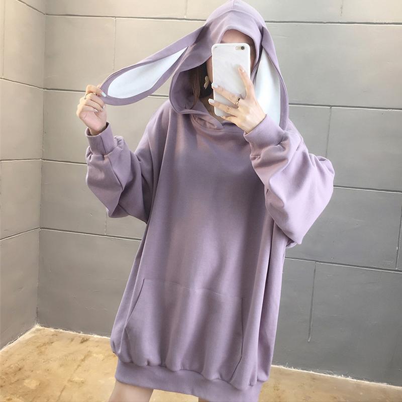 

Women's Hoodies & Sweatshirts Cute Spring Winter 2022 Loose Lovely Ears Long Sleeve Young Girl Pullovers Sweatershirts 012A, Lavender