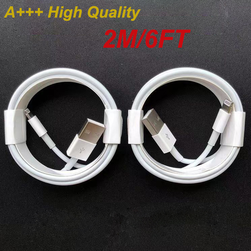 

OEM High Quality 1m 3ft 2m 6ft USB Lightning cable fast charging cord USB type C chargers for quick charger 6 7 8x Plus 11 12 13 Pro Max and Android smartphones, White