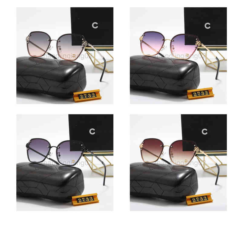 

Designer Channel Sunglass Cycle Luxurious Fashion Eyewear Woman Mens Banquet Street Shooting New Fashion Oval Face Driving Vacation Sunglasses Counter Box