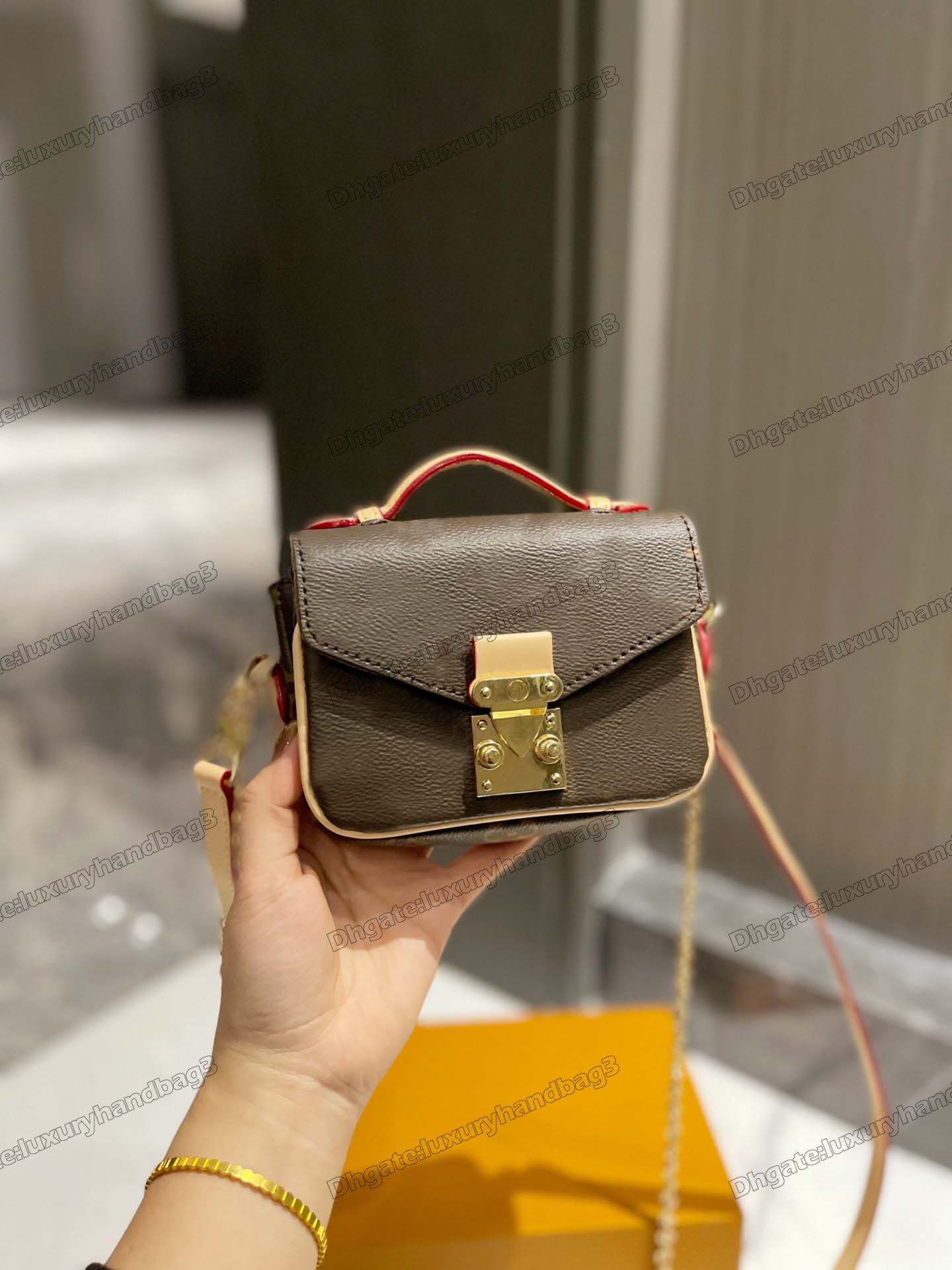 

2022SS Mini-satchel Micro Metis Womens Chain Shoulder Bag Designer Womens Metis Mini Handbag Iconic S-lock clasp CrossBody Flap Monograms Pochette Purse