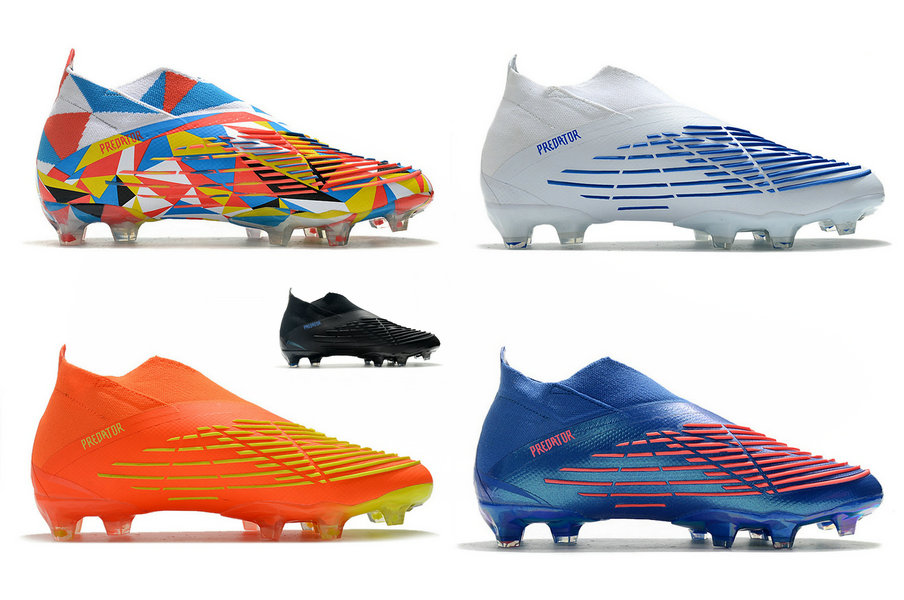 

2022 boots Predator Edge Geometric+ FG women / kids football shoes 22 generation "electroplating bottom" knitted high-top nail youth soccer shoes without shoelaces