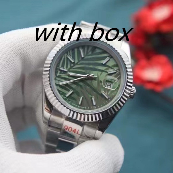 

Mens Automatic Mechanical Watches 36/41MM Full Stainless steel Luminous Waterproof Women Watch Couples Style Classic Wristwatches montre de luxe R87, Black