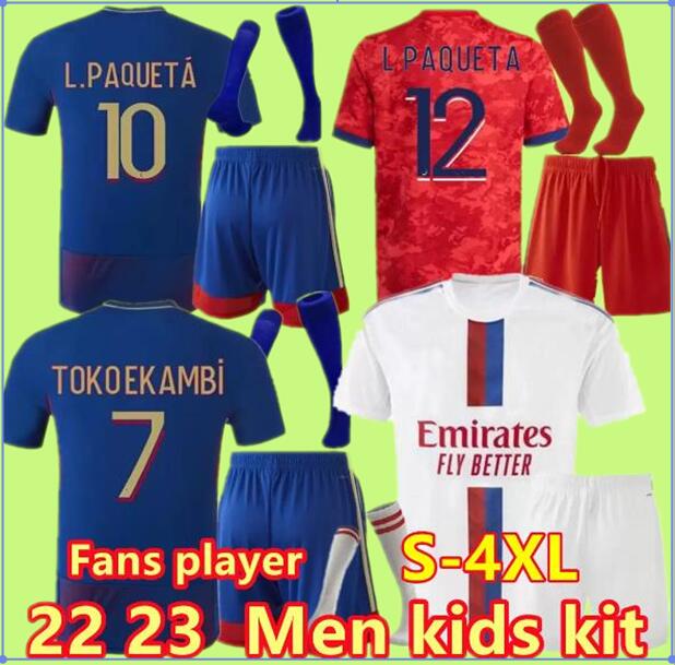 

Soccer Jersey Fans player version 22 23 Maillot 4TH 2022 2023 OL digital fourth football shirts TOKO EKAMBI BRUNO G CHERKI AOUAR HOME KADEWER fourth Lyon MEN kids AA