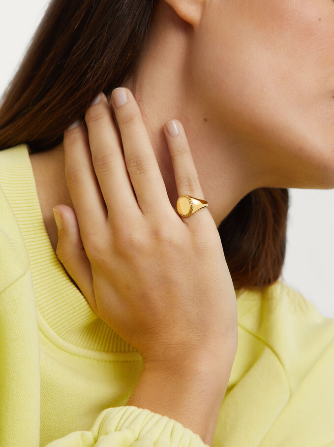 

Pinky Finger Stainless Steel Signet Ring
