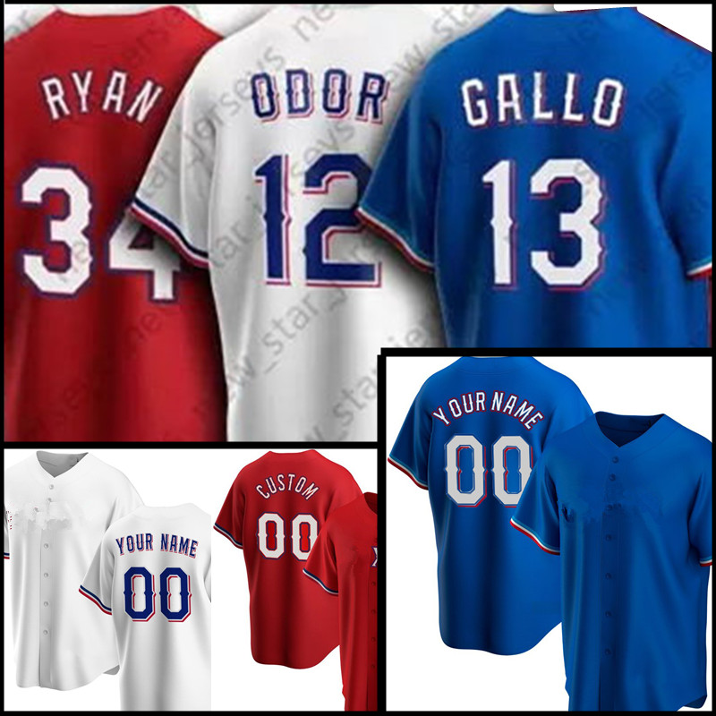 

34 Nolan Ryan 12 Rougned Odor Jersey 1 Elvis Andrus 13 Joey Gallo 7 Ivan Rodriguez Baseball Jerseys Khris Davis Delino DeShields Nomar Mazara Jackie Robinson, Men youqibing