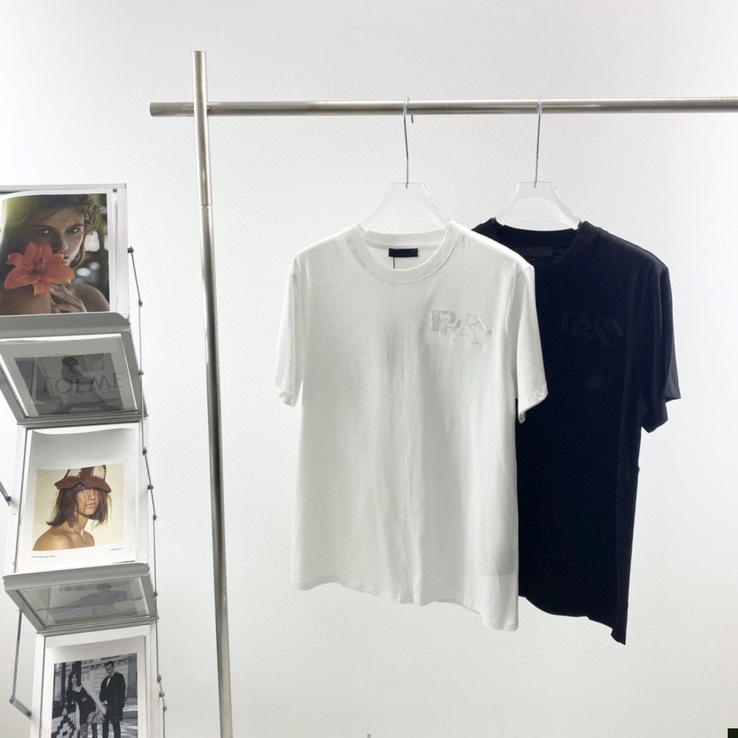 

22ss Designer Tide T Shirts Chest Letter Sweatshirts Laminated Print Short Sleeve High Street Loose Oversize Casual T-shirt 100% Pure Cotton Tops for Men and Women 3012, White