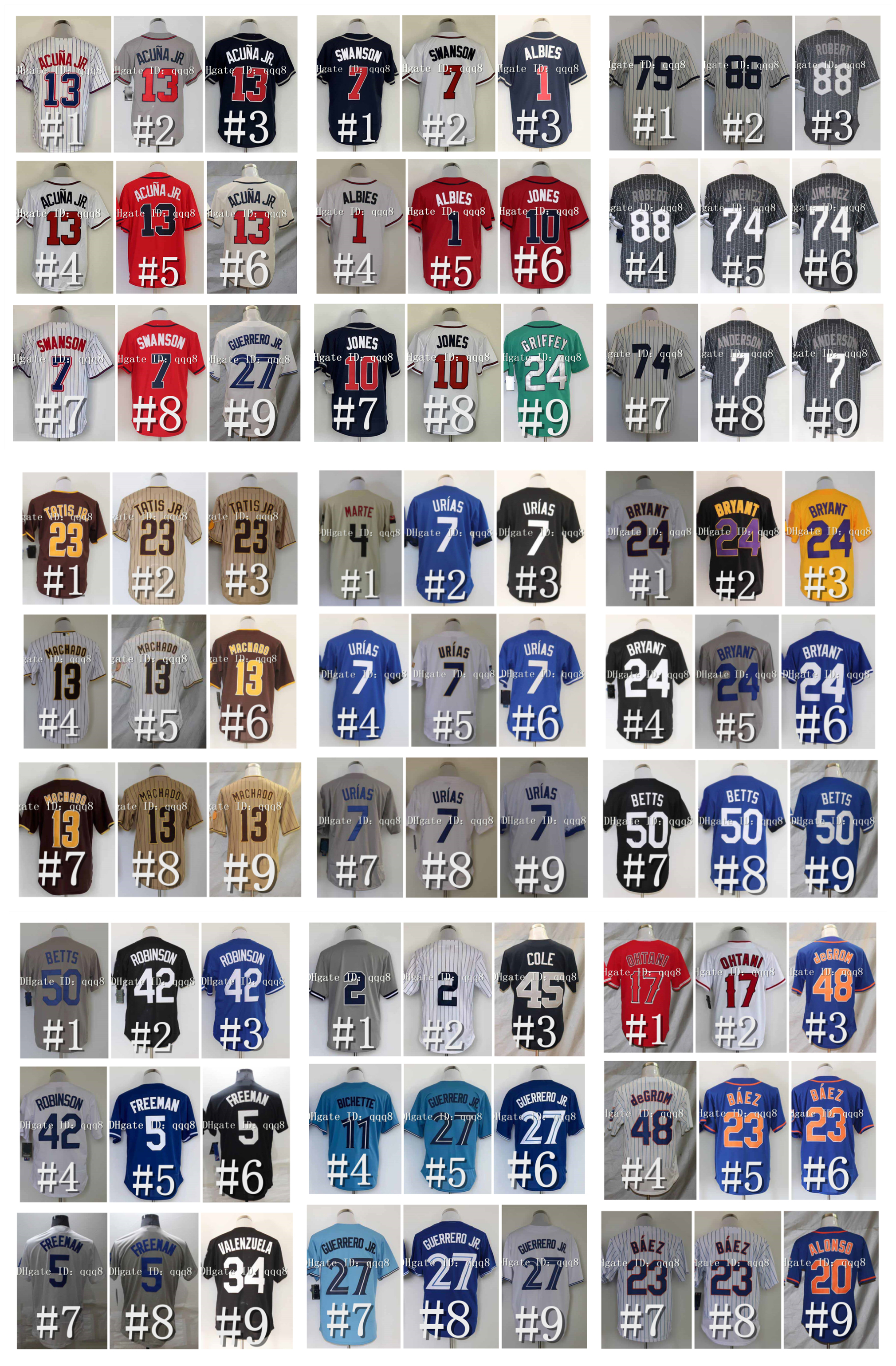 

Freddie Freeman Baseball Jersey Ronald Acuna Jr. Fernando Tatis Jr. Mookie Betts Bryant Shohei Ohtani Mike Trout Vladimir Guerrero Jr. Julio Urias Bauer Aaron Judge, As pic