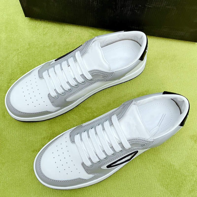 

Women New Casual Shoelace Hole Breathable Cowhide Surface With TPU Two-color Outsole Boutique Moving Shoes Complete package, White b