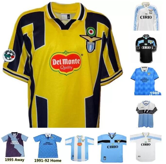 

lazio Retro soccer jerseys 1989 1990 1991 1992 1995 1998 1999 2000 2001 NEDVED SIMEONE SALAS GASCOIGNE football shirt VERON CRESPO NESTA 89 90 91 92 93 95 98 99 00 100TH