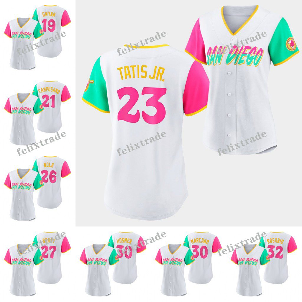 

Juan Soto Padres 2022 City Connect Jersey Tatis Jr. Josh Hader Padres Manny Machado Eric Hosmer Trent Grisham Luke Voit Tony Gwynn Joe Musgrove White Shirt, Womens s-2xl