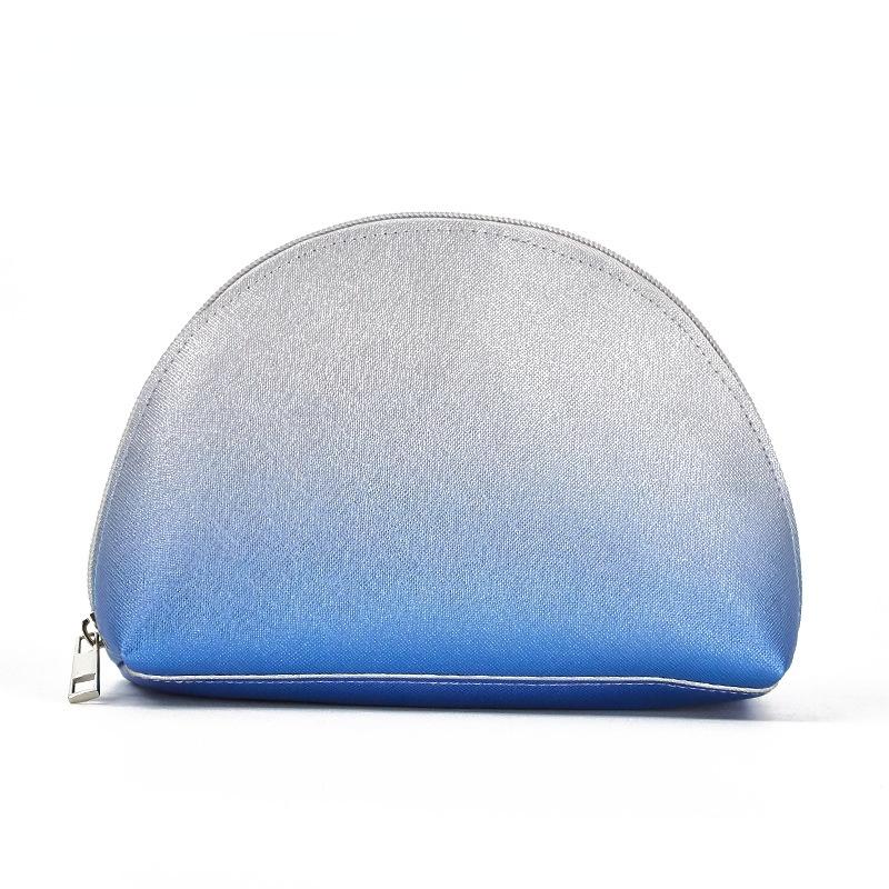 

Cosmetic Bags & Cases Cross Pattern PVC Wash Bag Makeup Travel Waterproof Portable Storage Discoloration Shell Zipper, Blue