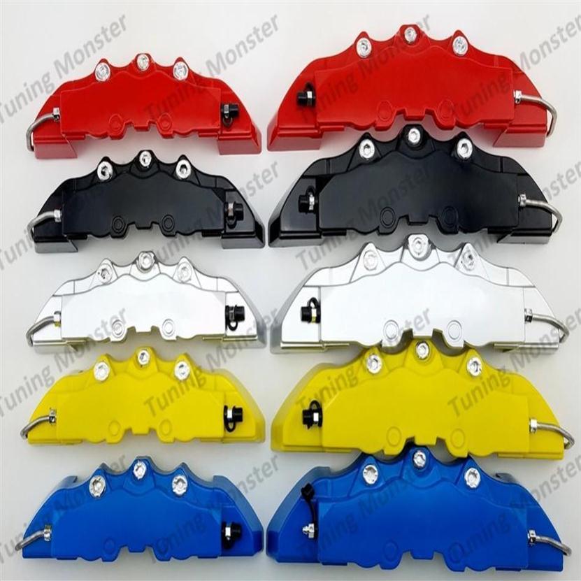 4 PCS Brem Car Auto Disc Brake Brake Couvre avec un kit universel 3d mot à 17 pouces 2 moyens et 2 petits Red1298S