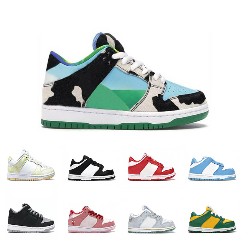

2022 kid shoes Children dunks Preschool toddler athletic baby outdoor sneakers toddlers girl skate trainers chunky unc black white syracuse Child shoe, C22 26-35