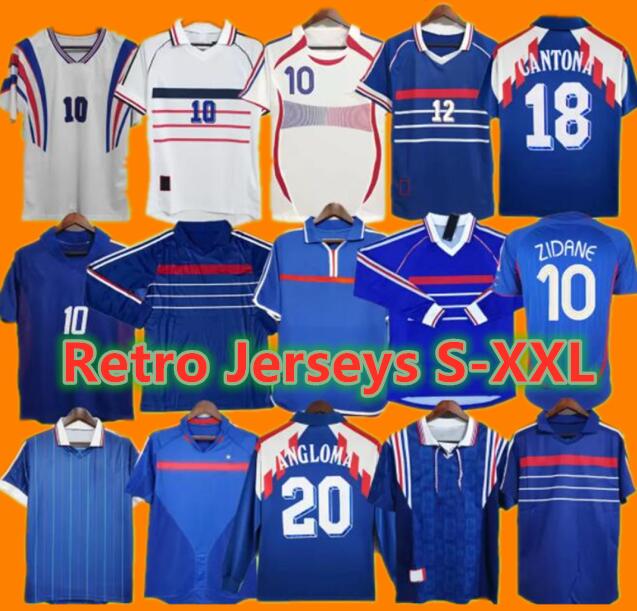 

1982 1984 1988 1998 2002 RETRO French soccer jersey VINTAGE ZIDANE HENRY MAILLOT jerseys 1996 2004 Football Jerseys shirt Trezeguet away