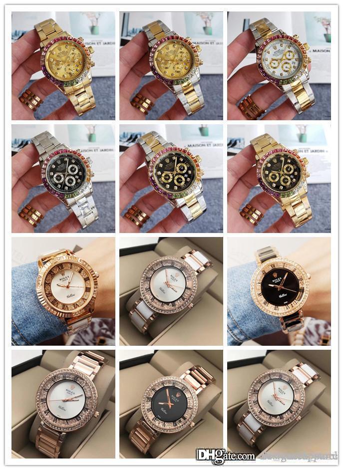 

2022 casual women men colorful diamonds Rolexwatch watches diamond fashion dress famous Brand Rolex watch designer stainless steel strap quartz watch