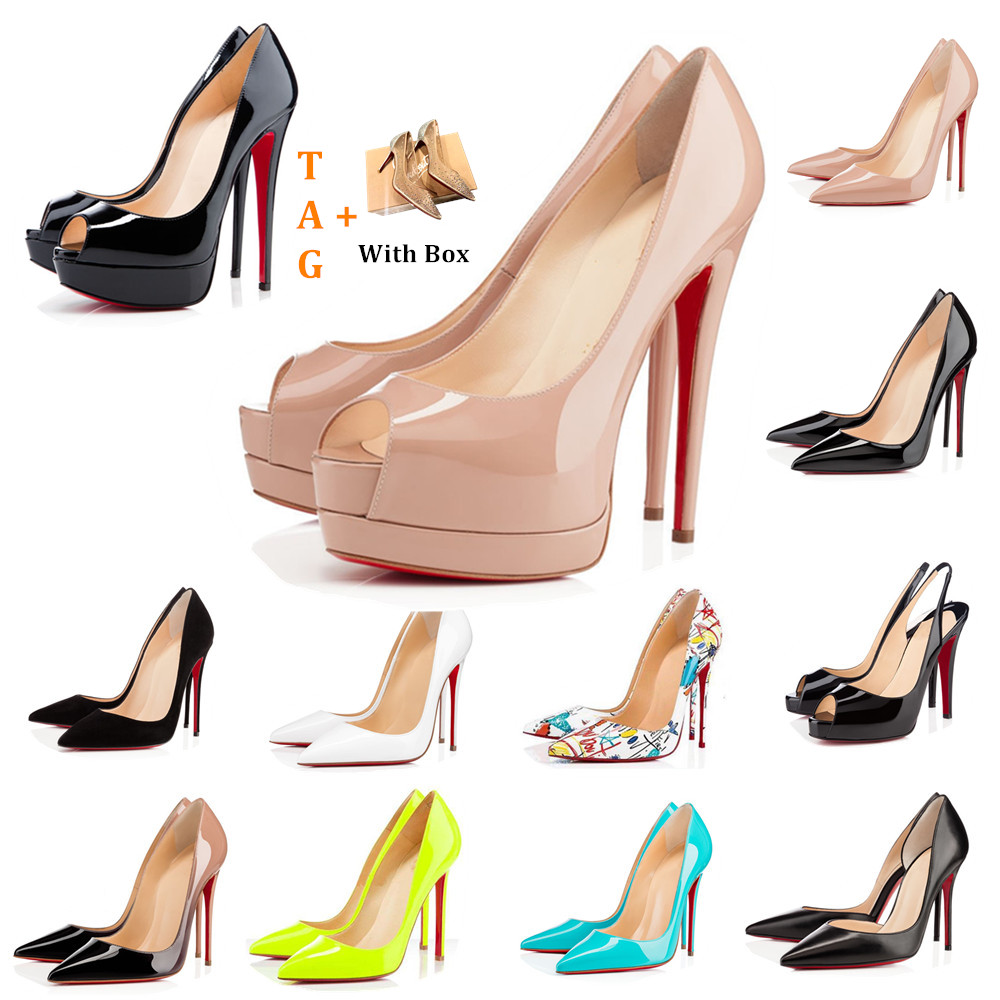 

Red Bottoms High Heels Luxury Womens Platform Dress Shoe Women Designer Peep-toes Sandals Sexy Pointed Toe Reds Sole 8cm 10cm 12cm Wedding Shoes Sneaker 202004, 40