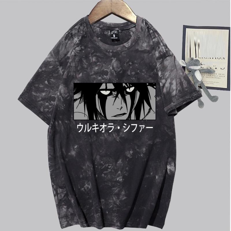 

Men's T-Shirts Japanese Anime Bleach Ichigo Men Kawaii Cartoon Harajuku Streetwear Manga Zaraki Kenpachi Graphic T Shirt Male, 0gmtiedye86-1