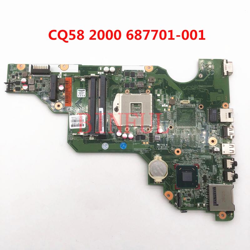 

Motherboards High Quality Mainboard For 650 CQ58 Laptop Motherboard 687701-001 687701-501 Pavilion SLJ8F HM75 GM DDR3 PGA989 100%Tested O
