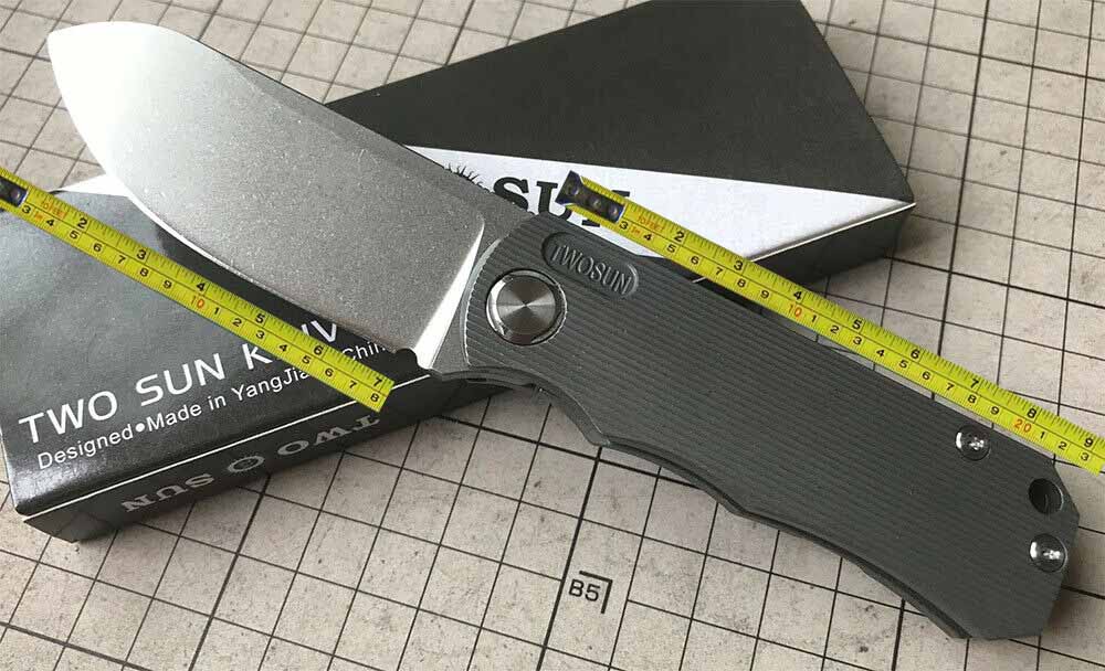 

TwoSun Knives D2 Outdoor Titanium Front Open Pocket Folding Knife TS349-Ti