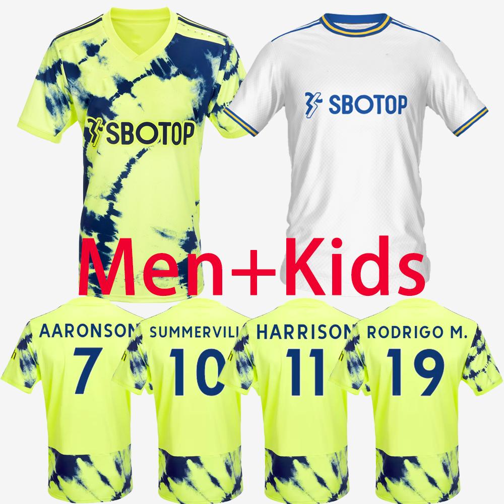 

22 23 BAMFORD away jersey RAPHINHA HARRISON yellow shirt 2022 2023 Leeds Unitedes JAMES MESLIER football shirt kids, Army green