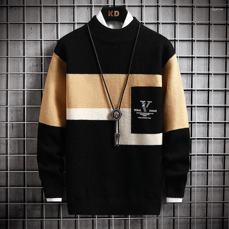 

Men's Sweaters Autumn Men's Turtleneck Pullover Male Solid Color Slim Fit Sweater Tops Knitted Pullovers M-3XLMen's Olga22, Black