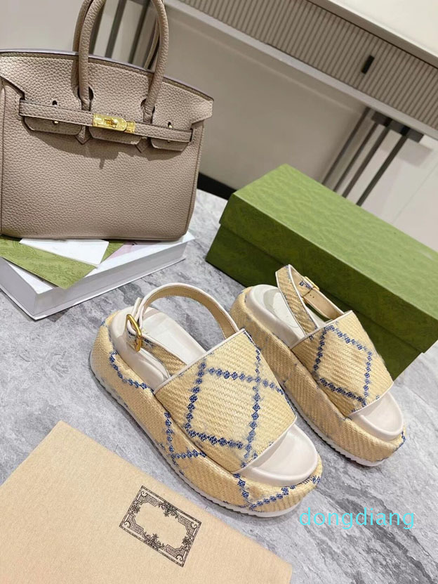 

Fashion designer women's sandals high heels thick soles outdoor beach Candy Party shoes size 35-44 box, Women´s