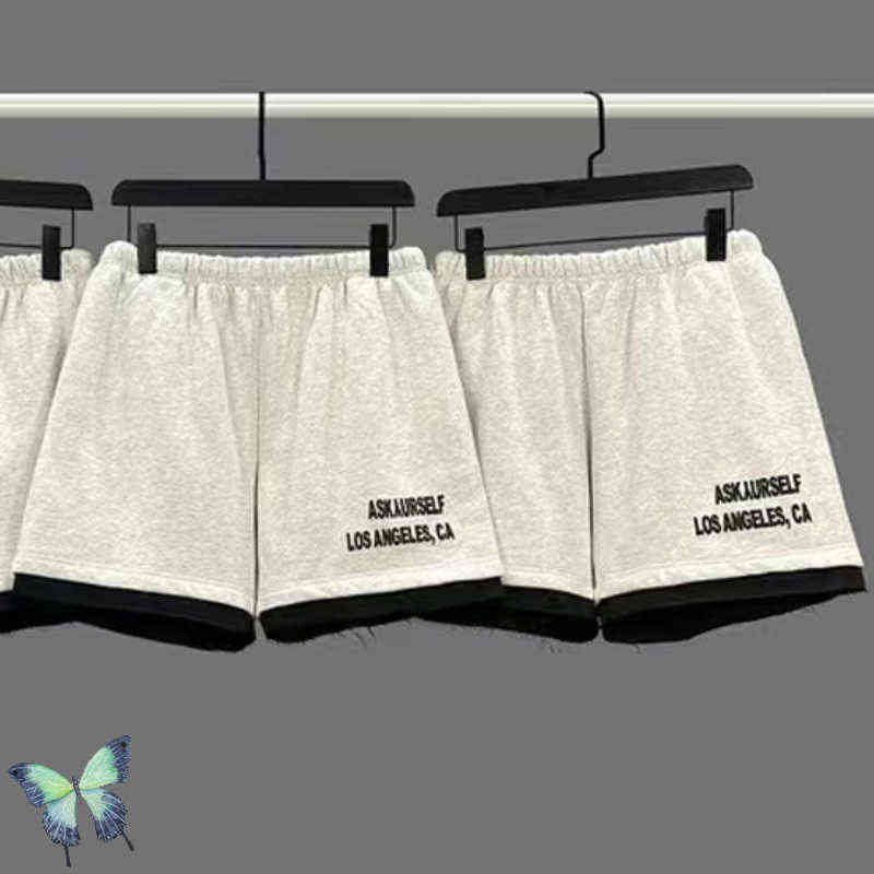 

Men' Shorts Puff Print Askyurself Shorts Los Angeles Patchworkd Breeches Short Pants T220825