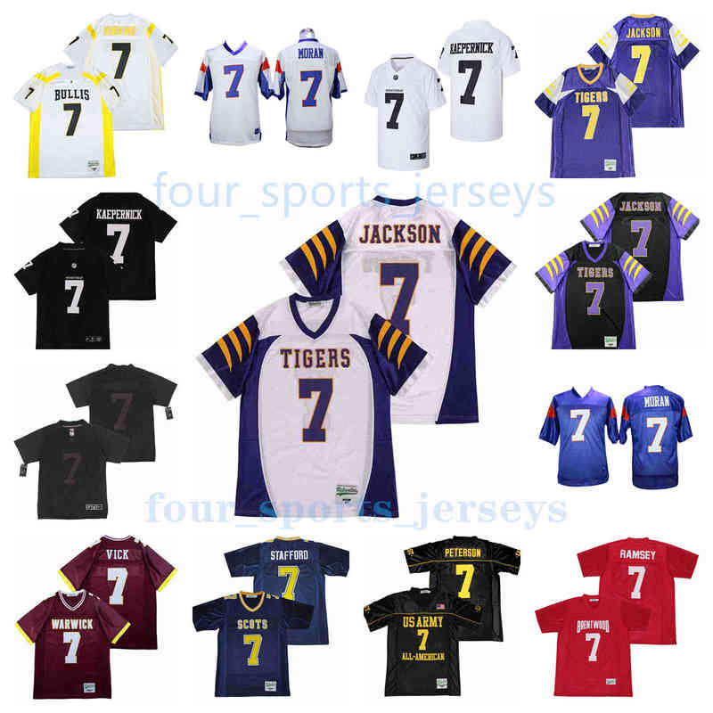 

Movie version American football jerseys 7 Dwayne Haskins Jalen Ramsey Kaepernick Lamar Jackson Matthew Stafford Michael Vick Moran Patrick P, Same as picture