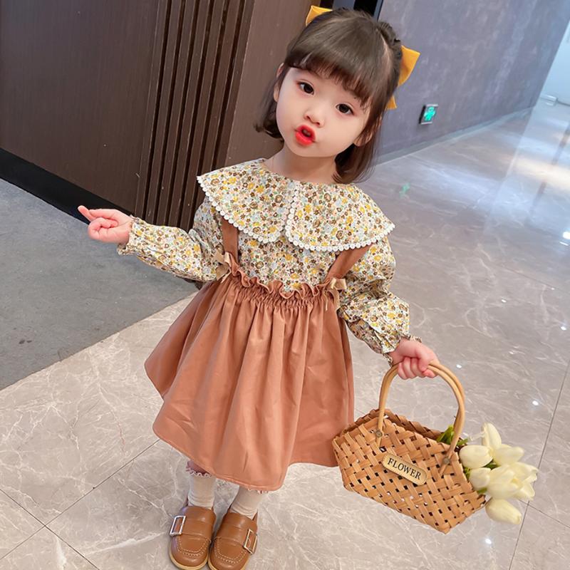 

Clothing Sets Girls Clothes Floral Pattern For Tshirt + Dress Tracksuit Girl Casual Style Children's, Y4j5599-1