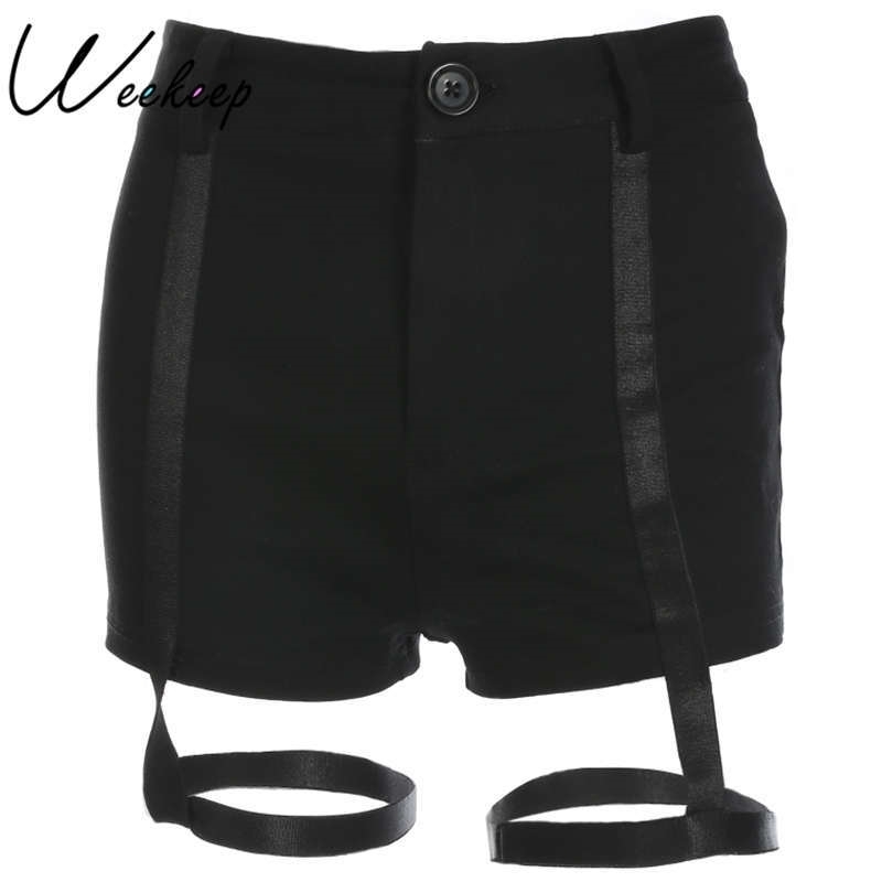 

Weekeep Sexy Black Shorts High Waist Party Club Bodycon Womens Shorts Summer Short Feminino Sweatpants Y200403