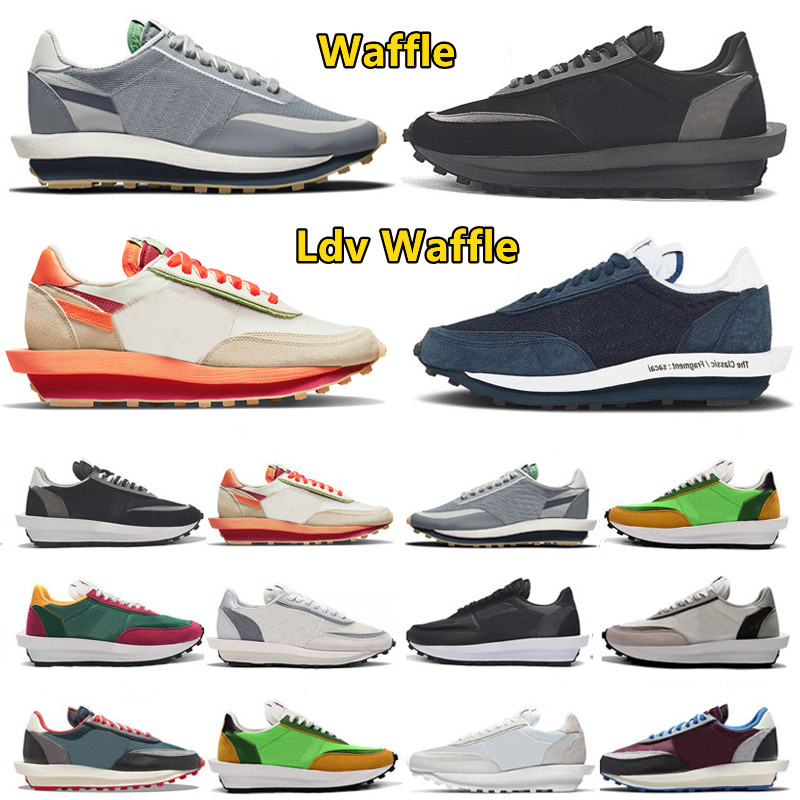 

Designer Ldv Waffle Mens Women Running Shoes Orange Blaze Triple Black Grey Bright Citron Varsiy Blue Multi White Nylon outdoor trainers Sports Sneakers, Color#4