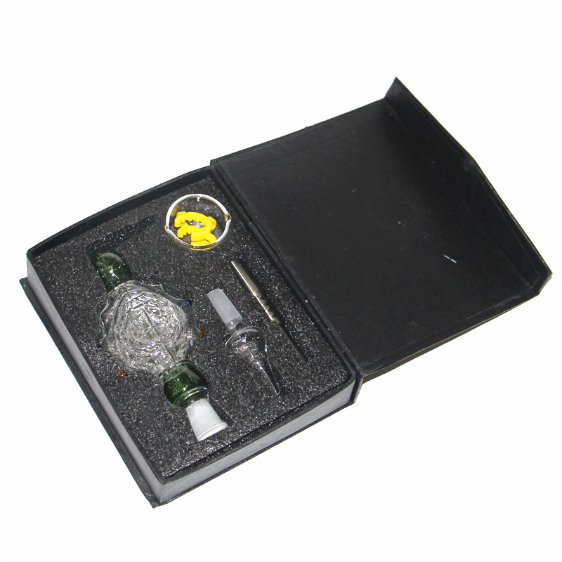 

Hookah Nectar Collector kit with 14mm Titanium Tips Mini Glass Pipe Oil Rig Concentrate Dab Straw Glass Bong