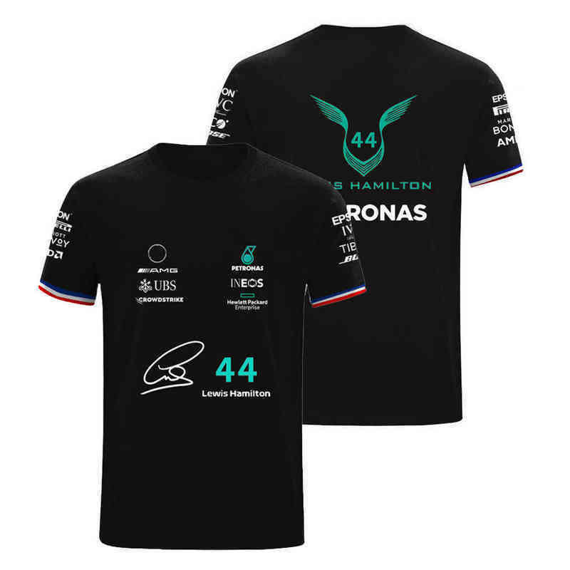 

F1 Formula One 44 Lewis Hamilton T Shirt 63 George Russell Fan Breathable Jersey Summer T-Shirt AMG Petronas Edition Children Clothes Racing Extreme Sports Tees 4G45