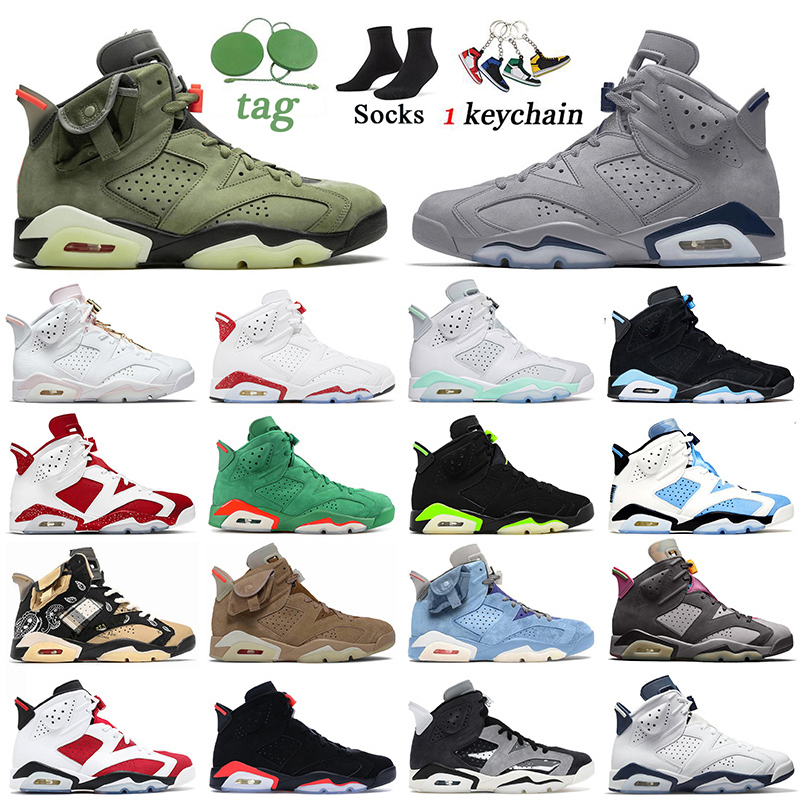 

With Box Jumpman 6 Basketball Shoes 6s Cactus Jack Georgetown UNC Mint Foam Carmine Black Infrared 2022 Women Mens Trainers Tech Chrome Electric Green Sneakers, D32 washed denim 40-47