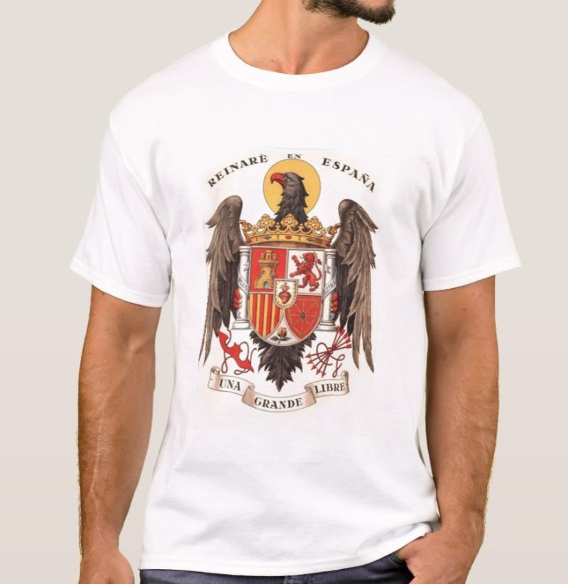

Men' T-Shirts Franco Spanish San Juan Eagle Badge Graphics T-Shirt. Summer Cotton O-Neck Short Sleeve Mens T Shirt Size -3XLMen, Black