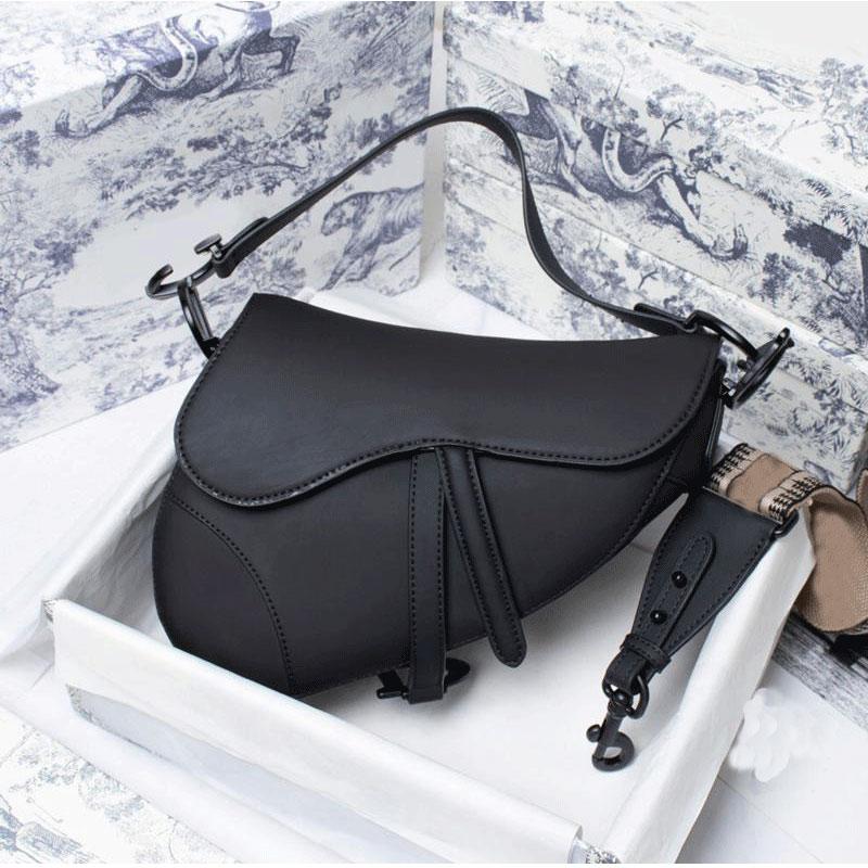 

2022 Ladies Matt Black bags Leather Letters Embroidery saddle Women Luxurys Fashion Shoulder Designers Bags Houlder Messenger Lady Handbag diors, Customize
