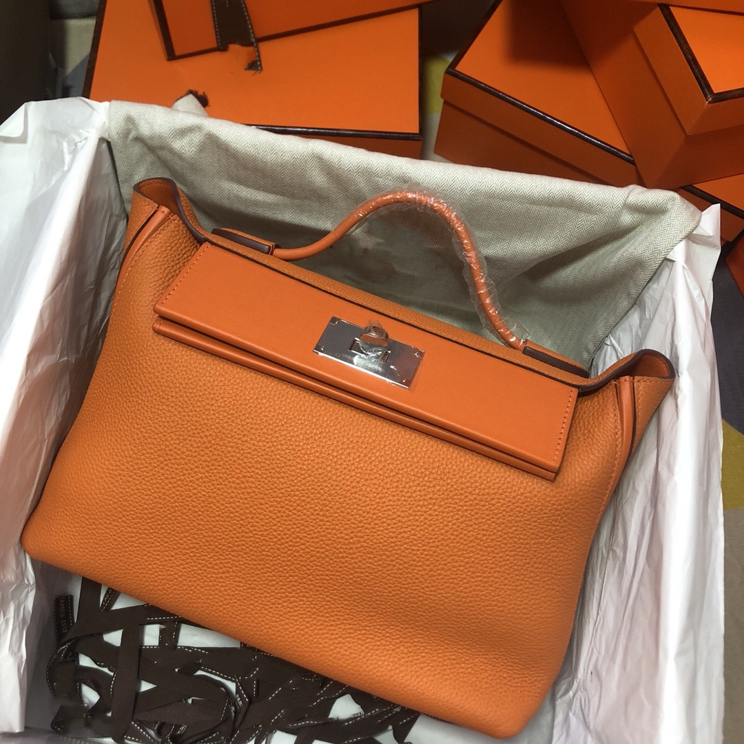 

design 2424 tote orange yellow deep blue 8colors 29cm fully handmade with togo and swift leather wax line stitching fast delivery wholesale price