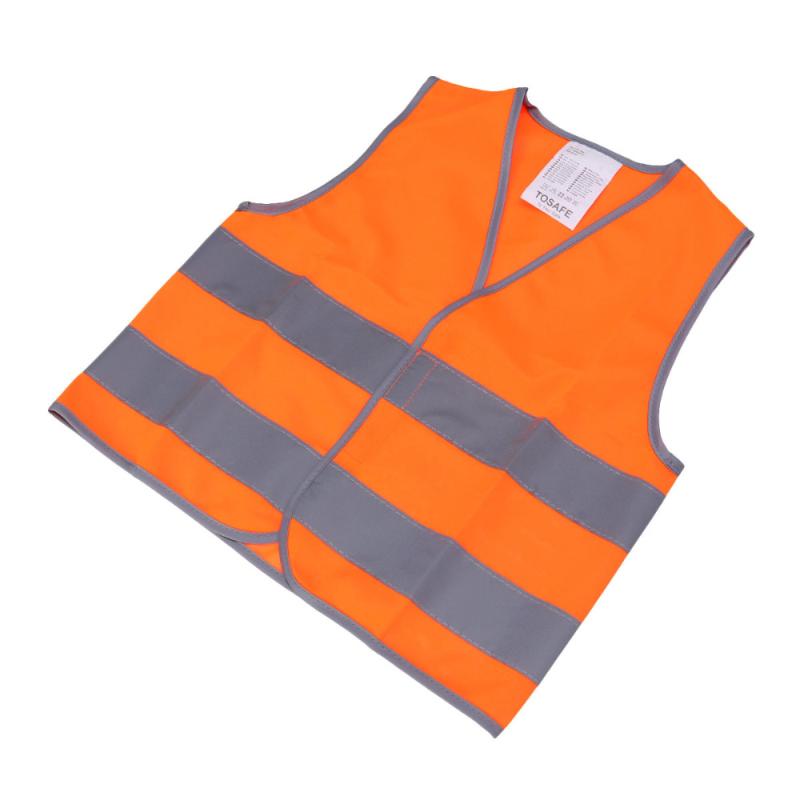 

Motorcycle Apparel Kid Safety Vest Outdoor Night Reflective Waistcoat For Child Boy Girl (Orange Size)