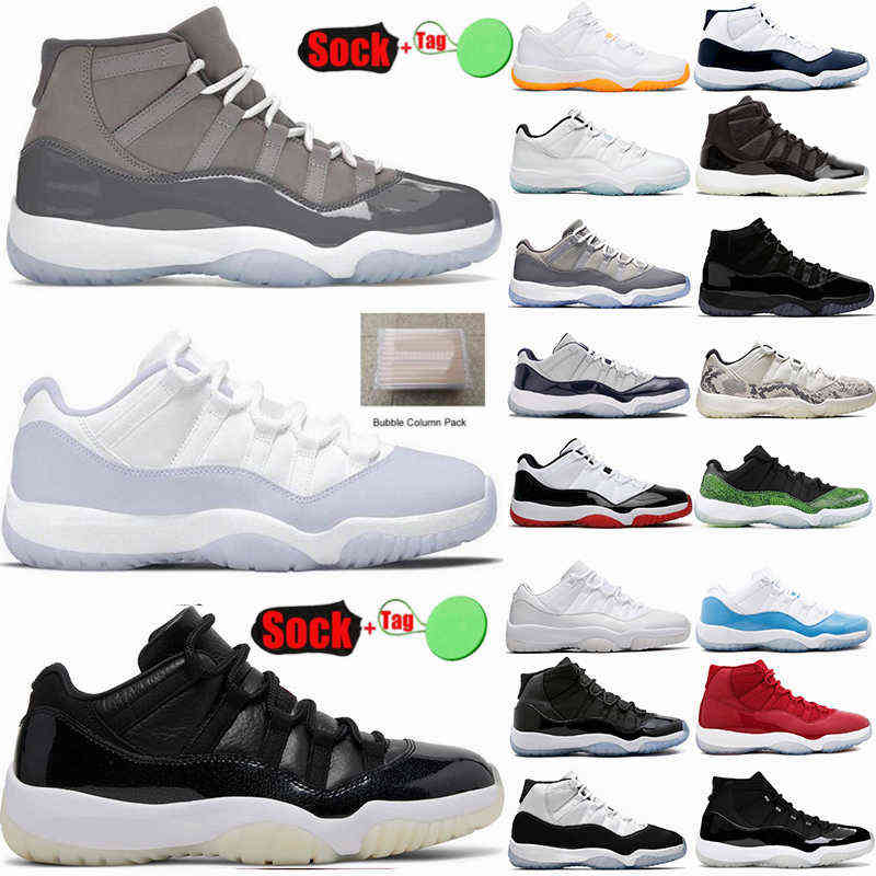 

Grey Cool High 11 11s Basketball shoes bred 25th Anniversary concord 45 space jam Men Women Trainers low 72-10 legend blue citrus tint, 23
