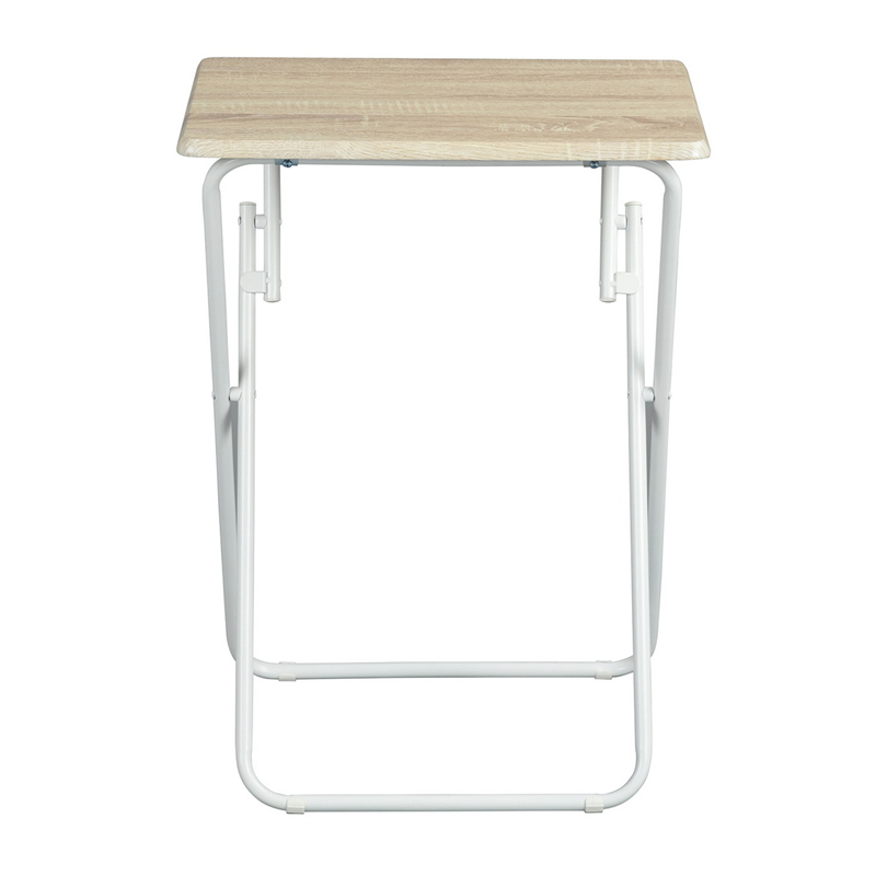 

New Home Office Furniture Folding Desk 2PCS Small TV Tray oak Table Foldable Dinner Snack Table for Eating at Couch Bedside