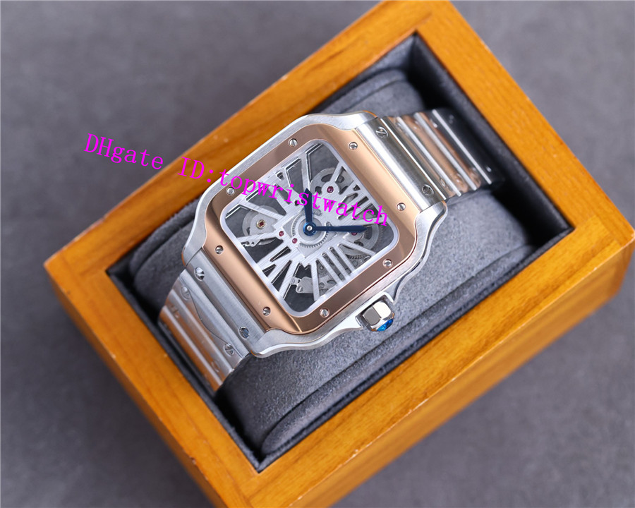 

TW Factory Luxury Mens Watches Swiss 4S20 Automatic Mechanical Business Watch 288800 vph Square Skeleton Wristwatches 316L Steel Sapphire Waterproof Luminous