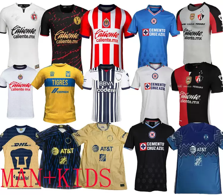 

LIGA MX 2022 CLUB 2023 UANL Tigres soccer jerseys Cruz Atlas Azul MONTERREY RAYADOS Guadalajara Chivas CLUBAMERICA Tijuana 22 23 football shirts maillot de foot FC, Chivas home