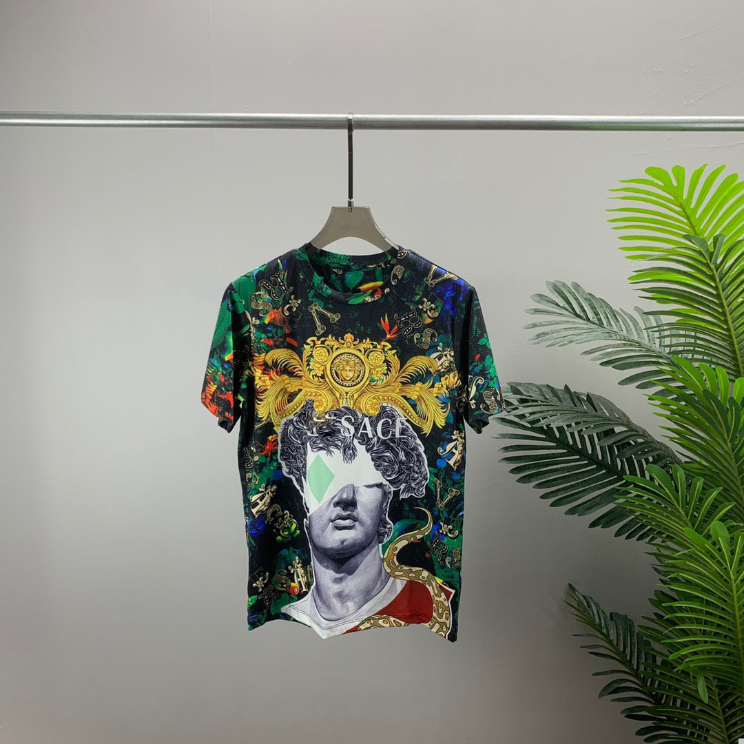 

2022ss spring and summer new shirt high grade cotton Sweatshirts printing short pants sleeve round neck panel T-Shirt Size: m-l-xl-xxl-xxxl Color: black white y054, Customize