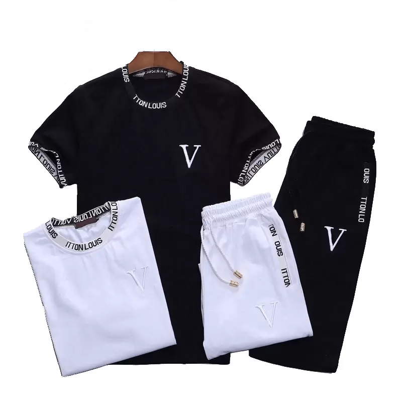 Tracksuits Designer High Street Trend Alphabet Sportswear New Men's Summer T-Shirt Shorts Set Casual Street Fashion Breathable M-3XL